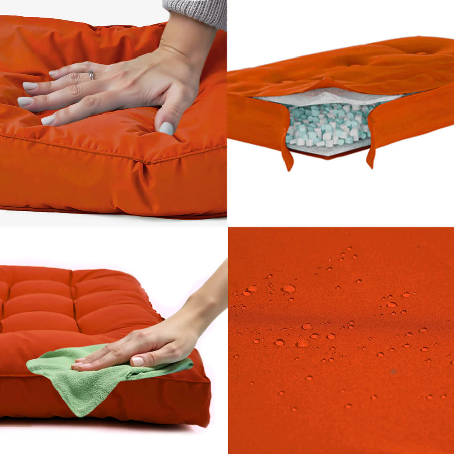 Conjunto de Cojines para Palé 120x80 Naranja, impermeable