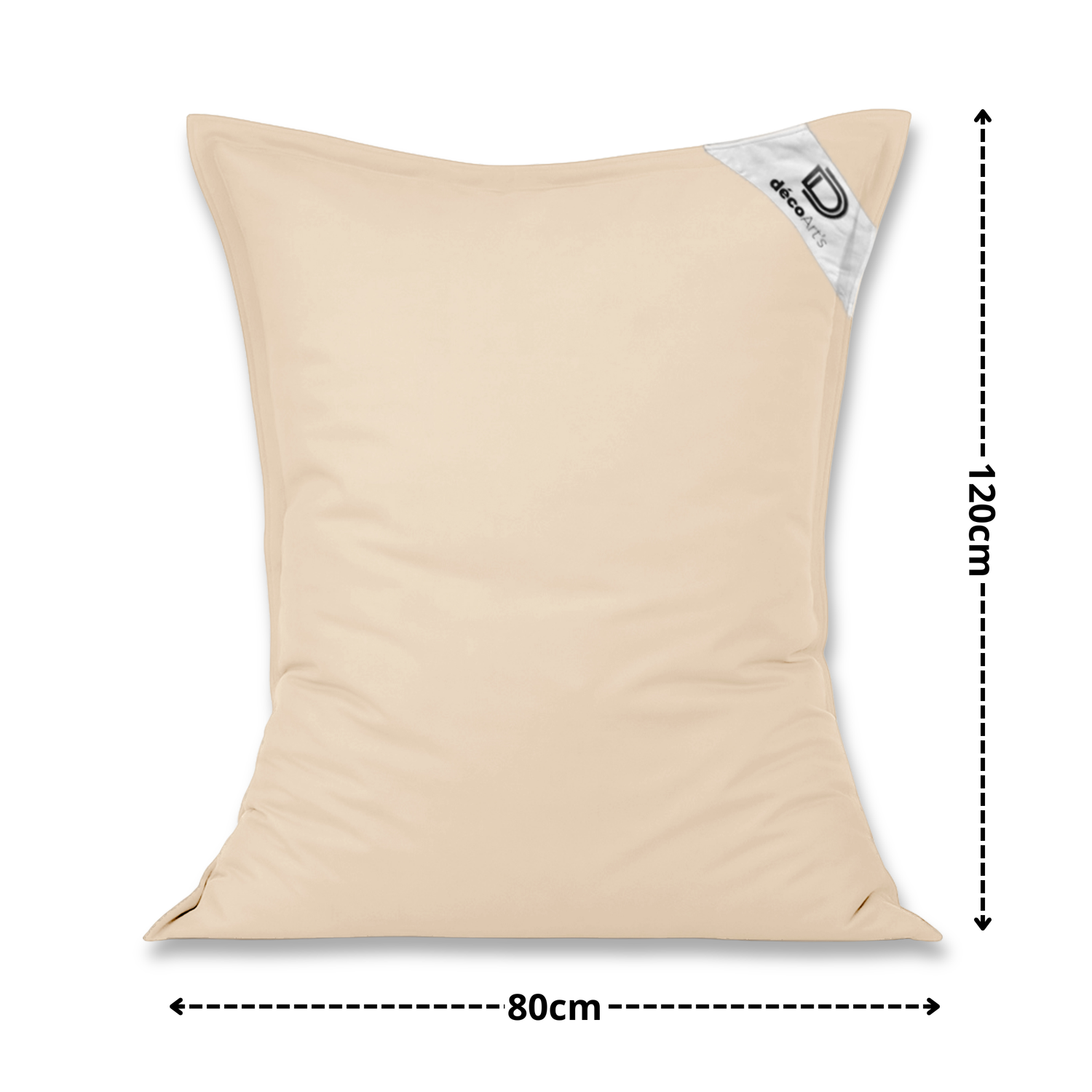 Housse pour Pouf Géant XL 120x80cm Intérieur et Extérieur - Beige - Deco-arts.fr
