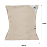 Housse pour Pouf Géant XXL 180x140cm Intérieur et Extérieur - Beige - Deco-arts.fr