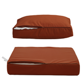 Coussins pour salon de jardin déhoussable 60x60cm Terracotta - Deco-arts.fr