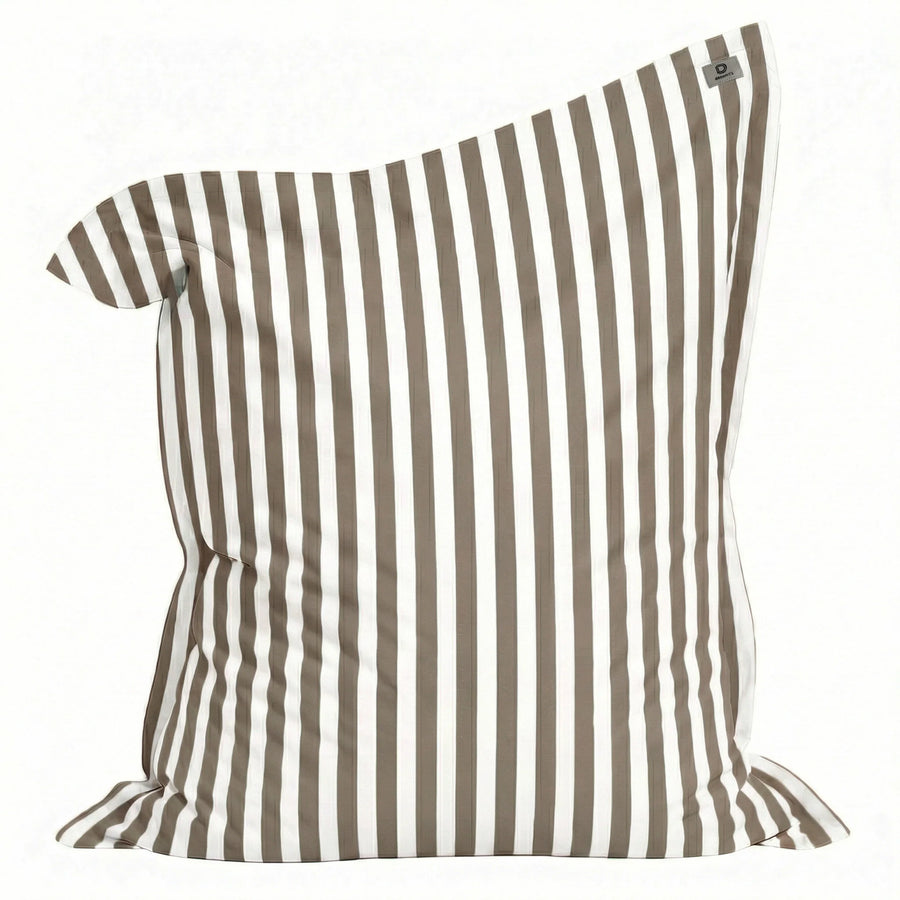 Puf Gigante XXL 180x140 Rayas Beige, funda desenfundable
