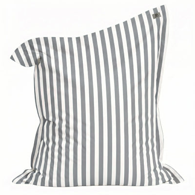 Pouf gris clair 180x140 cm en situation extérieure