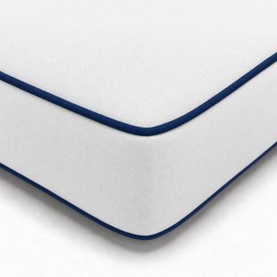 Colchoneta Premium para Tumbona 190x60 Blanco - Grueso 10cm & Reposacabezas (Funda Extraíble)