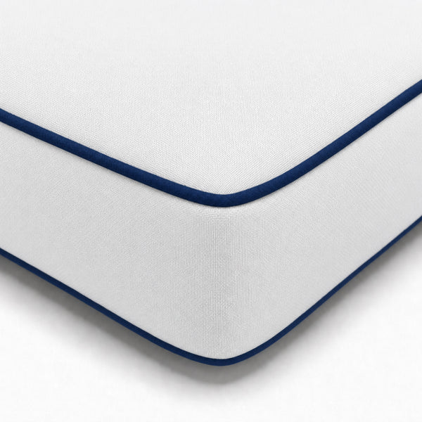 Colchoneta Premium para Tumbona 190x60 Blanco - Grueso 10cm & Reposacabezas (Funda Extraíble)
