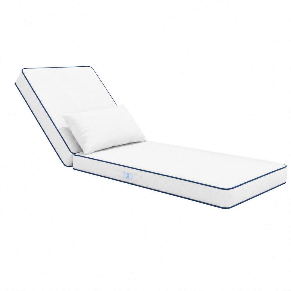 Colchoneta Premium para Tumbona 190x60 Blanco, grosor de 10 cm