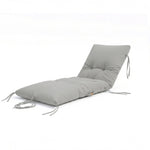Matelas gris galet 185x55 cm en situation extérieure