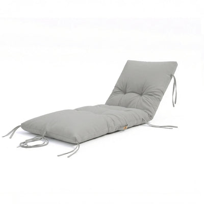 Matelas gris galet 185x55 cm en situation extérieure