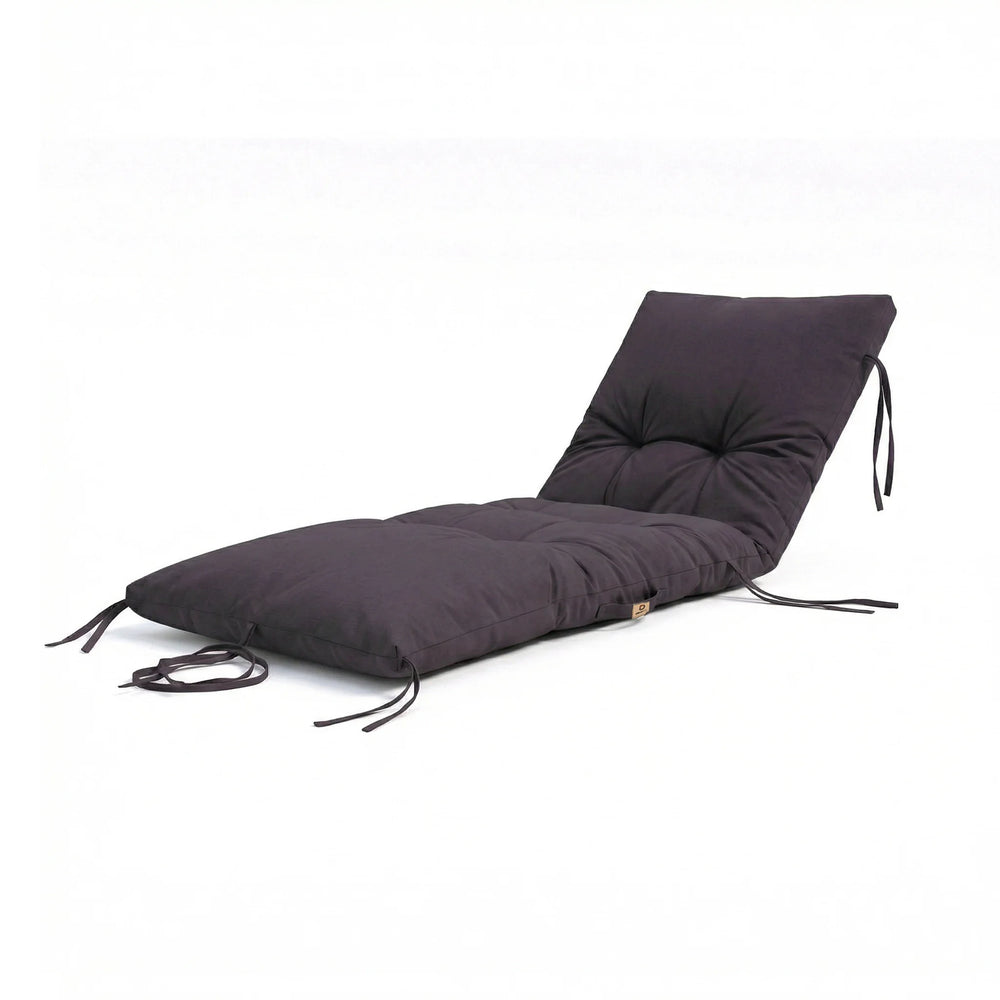 Colchoneta para Tumbona 185x60 Gris Carbón, grosor de 12 cm