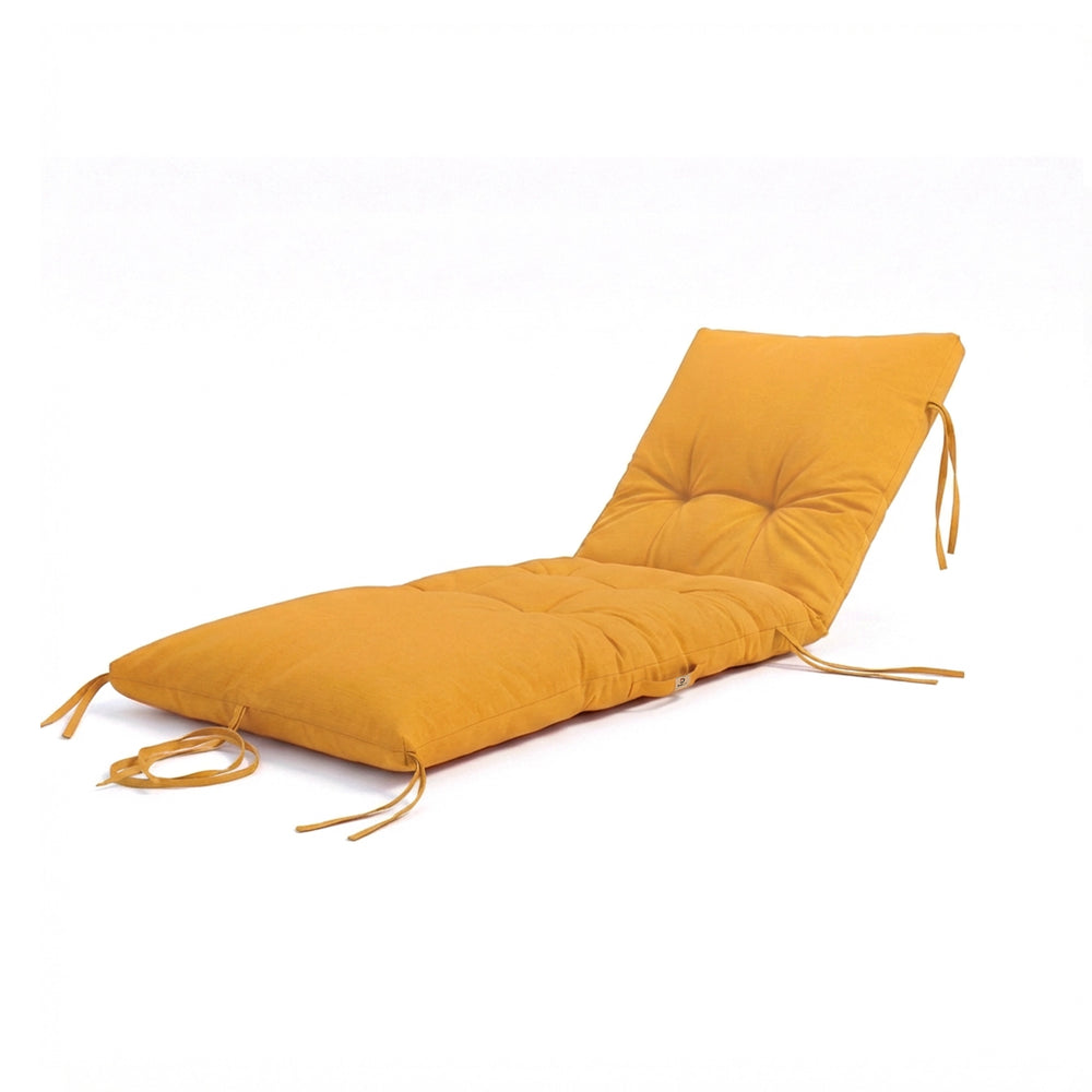 Colchoneta para Tumbona 185x60 Amarillo Miel, grosor de 12 cm