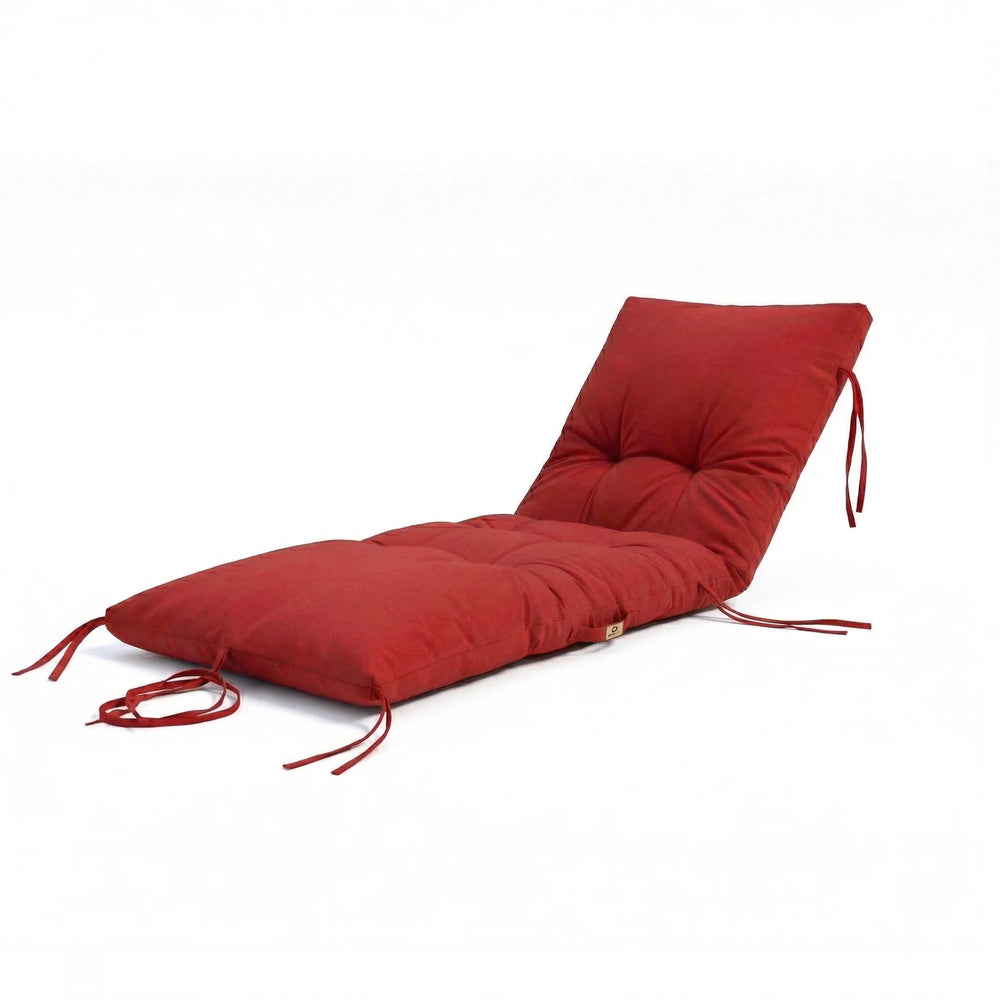 Colchoneta para Tumbona 185x60 Rojo Pimiento, grosor de 12 cm