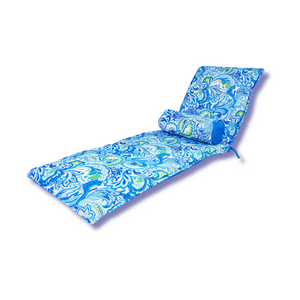 Colchoneta para Tumbona 195x60 Motivo Arabesco + Travesaño - Anti-UV & Hidrófugo