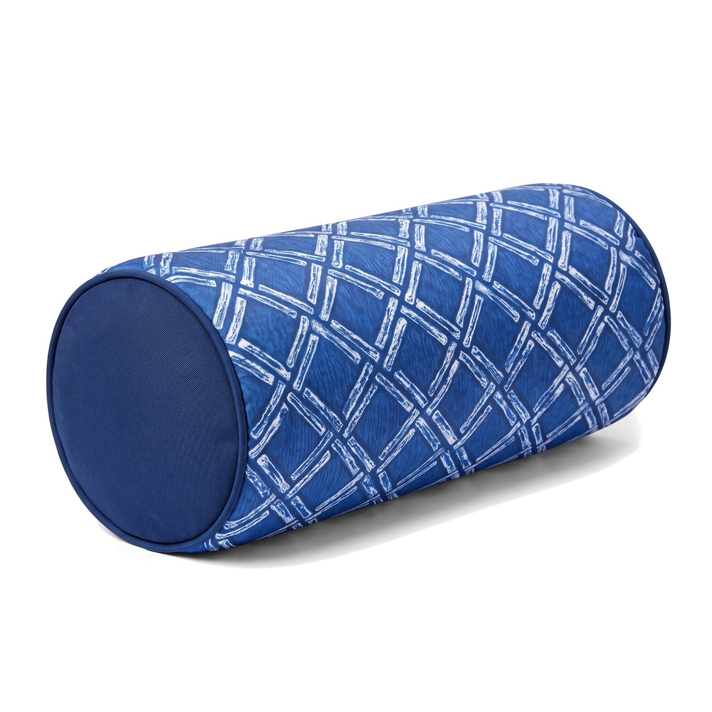 Cojín cilíndrico 45x18, Motivo Náutico Azul