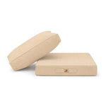 Ensemble Coussins Salon Jardin 50x50 Beige - Déhoussable & Anti-UV (Assise + Dossier)