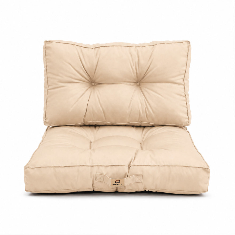 Conjunto de Cojines Acolchados 50x50 Beige – foto 8
