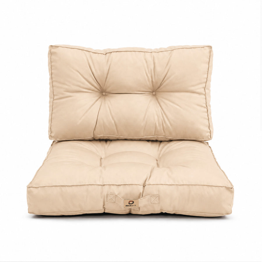 Conjunto de Cojines Acolchados 60x60 Beige, certificado OEKO-TEX