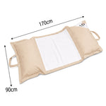 Puf Flotante para Piscina XXL 170x90 Beige - Colchoneta de Hamaca con Perlas (Confort Adulto)