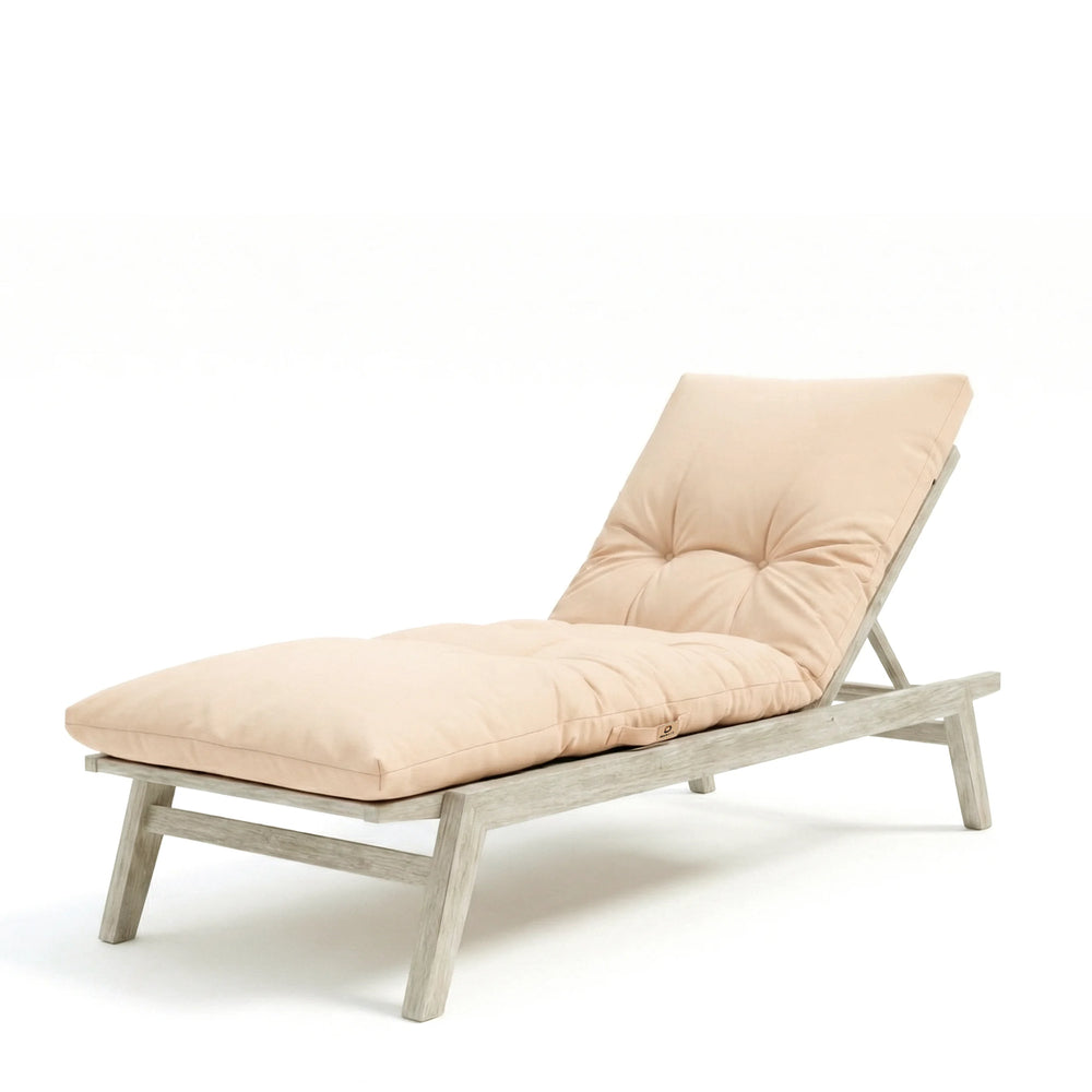 Colchoneta para Tumbona 185x60 Beige Clair, tejido de poliéster