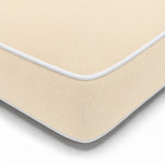 Colchoneta Premium para Tumbona 190x60 Amarillo Mantequilla - Grueso 10cm & Reposacabezas (Funda Extraíble)