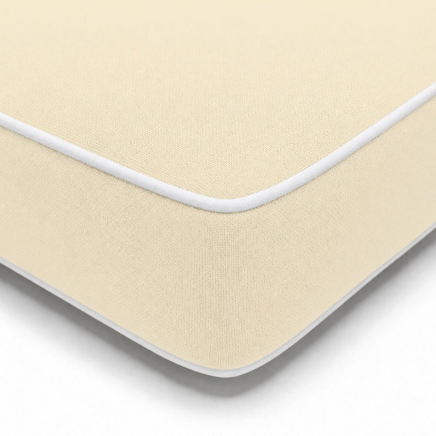 Colchoneta Premium para Tumbona 190x60 Amarillo Mantequilla, tejido anti-UV e hidrófugo