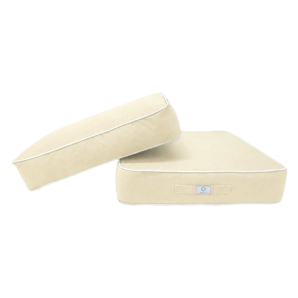 Ensemble Coussins Premium 50x50 Jaune Beurre - Épais 12cm & Finition Passepoil