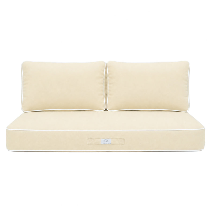 Conjunto de Cojines Premium 120x60 Amarillo Beurre, funda desenfundable
