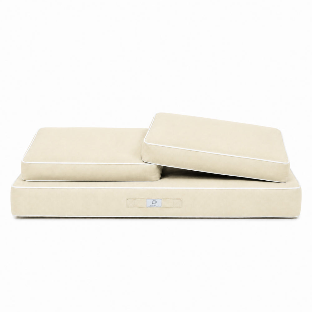 Conjunto de Cojines Premium 120x60 Amarillo Beurre, tejido anti-UV