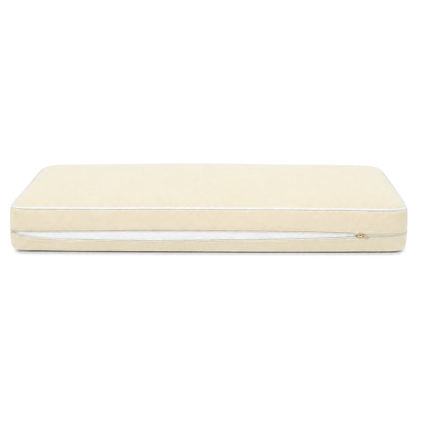 Ensemble Coussins Premium 100x50 Jaune Beurre - 1 Assise + 2 Dossiers (Épais 12cm & Passepoil)