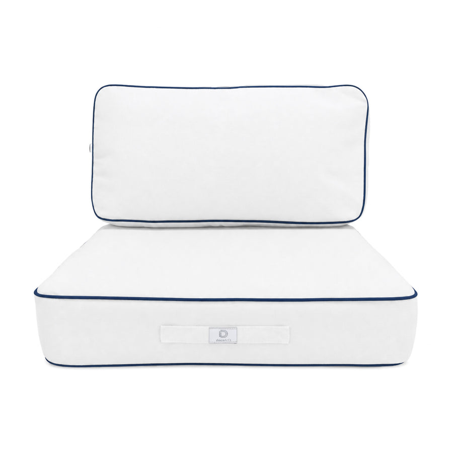 Ensemble Coussins Premium 50x50 Blanc, garnissage en mousse haute densité