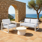 Conjunto de Cojines Premium 60x60 Blanco - Grueso 12cm & Acabado con Ribete