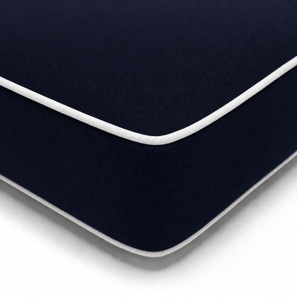 Colchoneta Premium para Tumbona 190x60 Azul Marino - Grueso 10cm & Reposacabezas (Funda Extraíble)