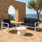 Ensemble Coussins Premium 50x50 Bleu Marine - Épais 12cm & Finition Passepoil