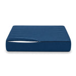Ensemble Coussins Salon Jardin 50x50 Bleu Pétrole - Déhoussable & Anti-UV (Assise + Dossier)