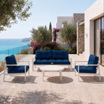 Ensemble Coussins Capitonné 50x50 Bleu Pétrole - Épais 15cm & Moelleux (Assise + Dossier)