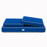 Conjunto de Cojines Premium 100x50 Azul Real - 1 Asiento + 2 Respaldos (Grueso 12cm & Passepoil)