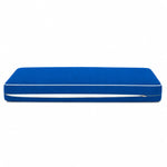 Conjunto de Cojines Premium 100x50 Azul Real - 1 Asiento + 2 Respaldos (Grueso 12cm & Passepoil)