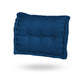 Coussin dossier pour palette capitonné en Polyester Bleu petrole 60x40x15cm - Deco-arts.fr