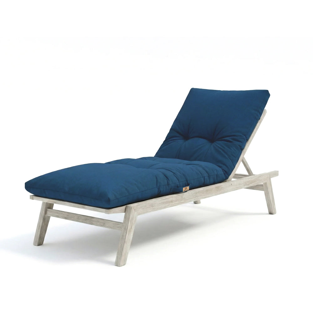 Colchoneta para Tumbona 185x60 Azul Petróleo, tejido de poliéster