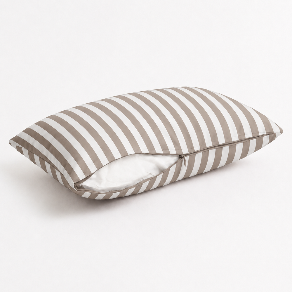 Lote de 2 Cojines Decorativos de Jardín 60x35 cm Rayas Beige – foto 3