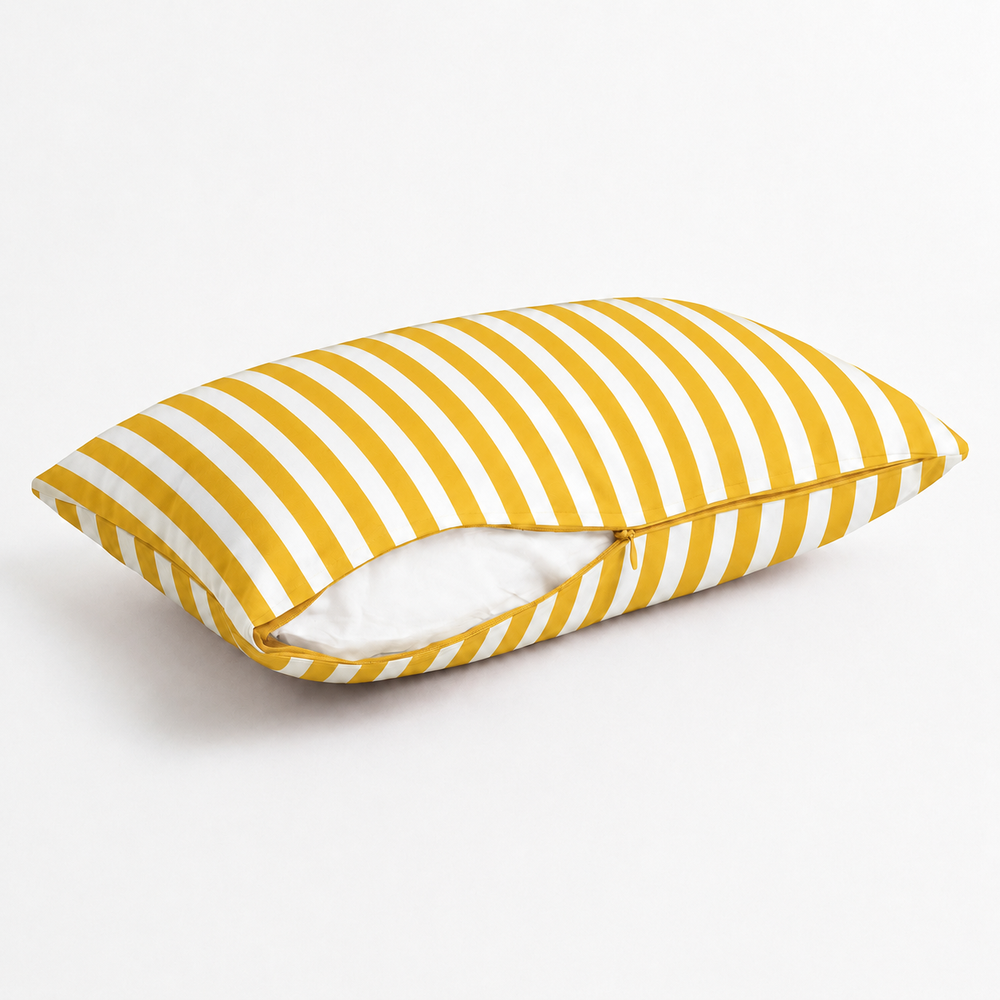 Lote de 2 Cojines Decorativos de Jardín 60x35 cm Rayas Amarillo – foto 3