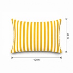 Lot de 2 Coussins d'Appoint Jardin 60x35 cm Rayure Jaune - Premium 270g Déhoussable