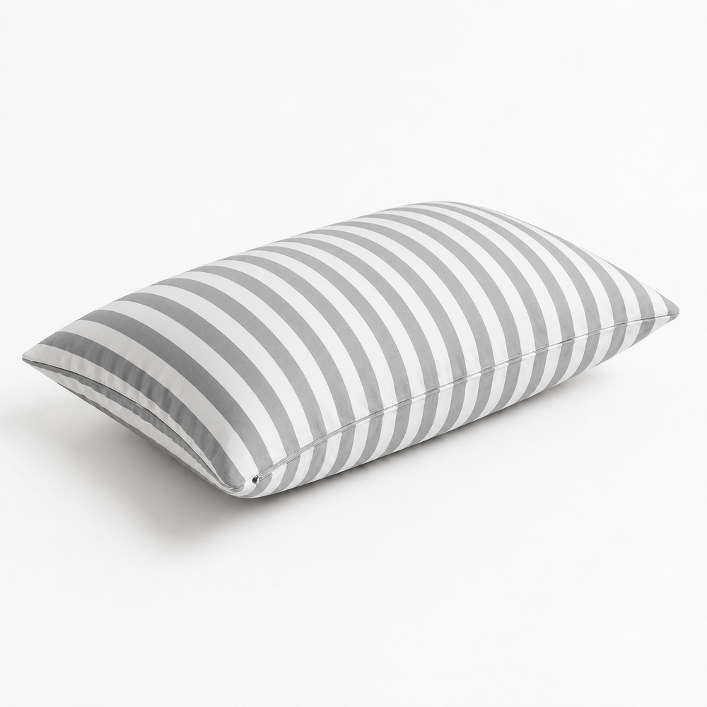 Lote de 2 Cojines Decorativos de Jardín 60x35 cm Rayas Gris Claro – foto 4