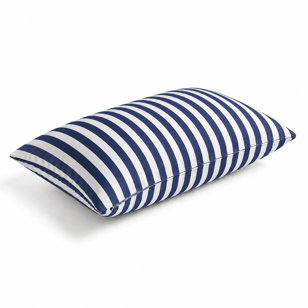 Lote de 2 Cojines Decorativos de Jardín 60x35 cm Rayas Azul Marino – foto 4