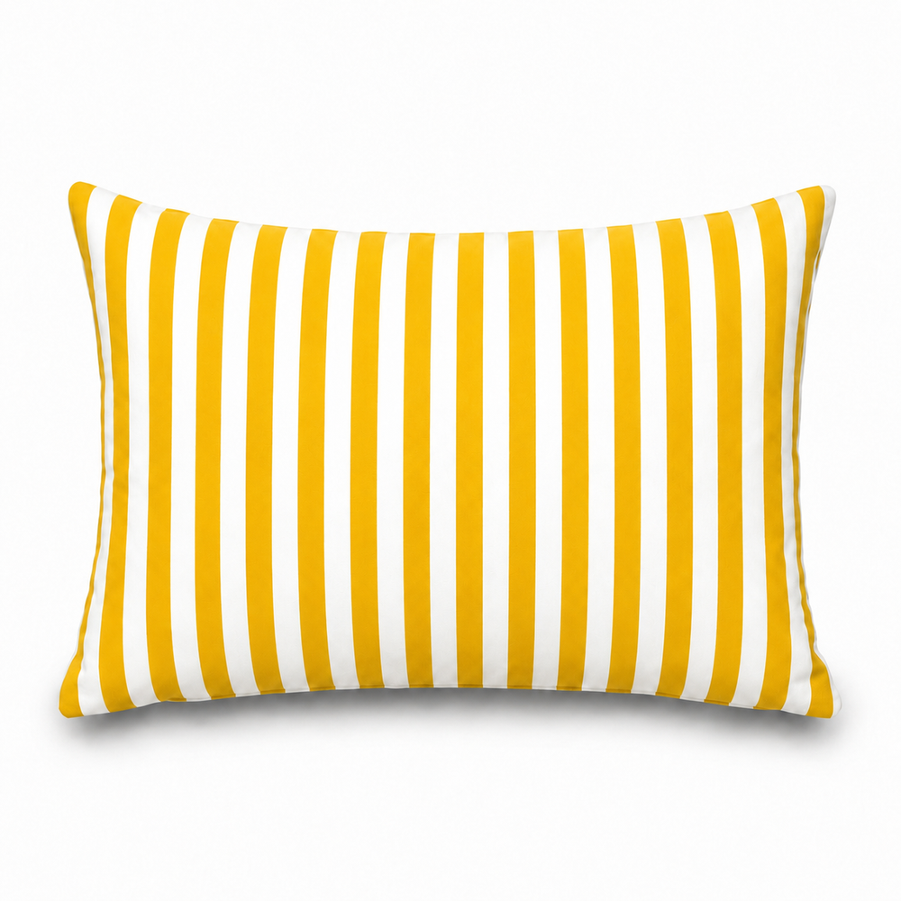 Lote de 2 Cojines Decorativos de Jardín 60x35 cm Rayas Amarillo – foto 6