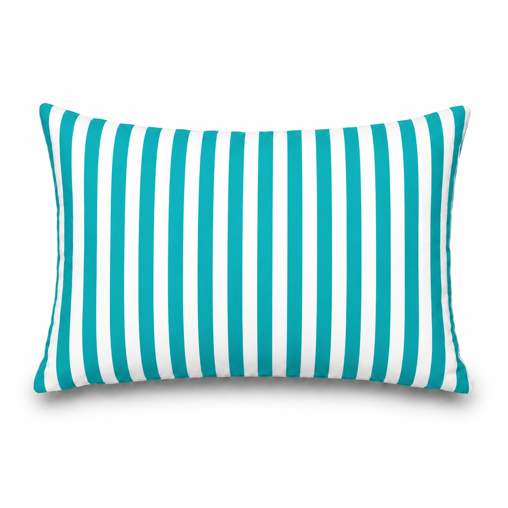 Lote de 2 Cojines Decorativos de Jardín 60x35 cm Rayas Turquesa – foto 7