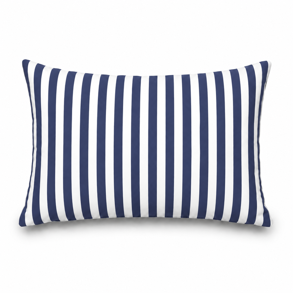 Lote de 2 Cojines Decorativos de Jardín 60x35 cm Rayas Azul Marino – foto 6
