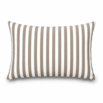 Lot de 2 Coussins d'Appoint Jardin 60x35 cm Rayure Beige - Premium 270g Déhoussable