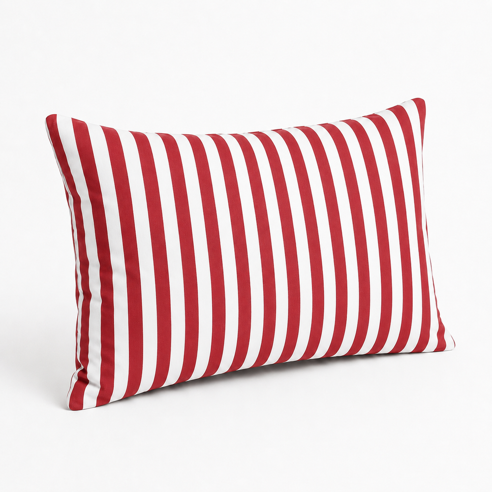 Lote de 2 Cojines Decorativos de Jardín 60x35 cm Rayas Rojo – foto 6