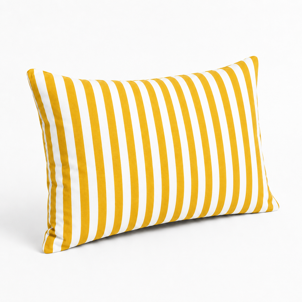 Lote de 2 Cojines Decorativos de Jardín 60x35 cm Rayas Amarillo – foto 7
