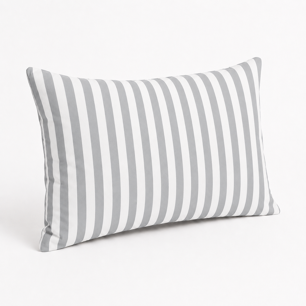 Lote de 2 Cojines Decorativos de Jardín 60x35 cm Rayas Gris Claro – foto 6