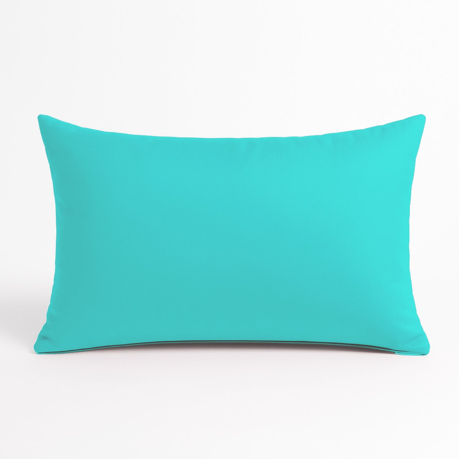 Coussin de décoration extérieur, déhoussable, lot de 2, 60x35cm - Bleu caraïbes - Deco-arts.fr